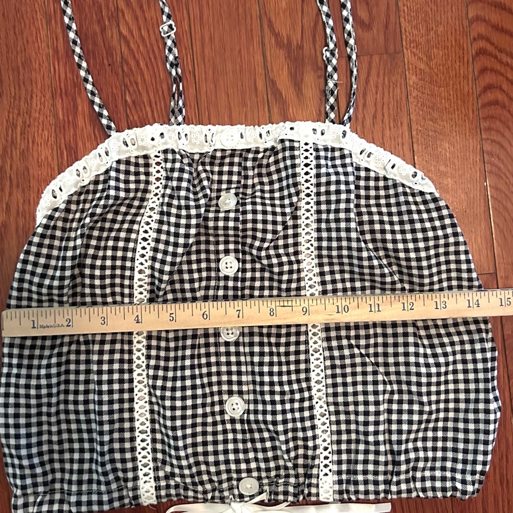 Madden Girl Gingham Crop Top & Tiered Midi Skirt Set – Women’s M - Picture 6 of 8